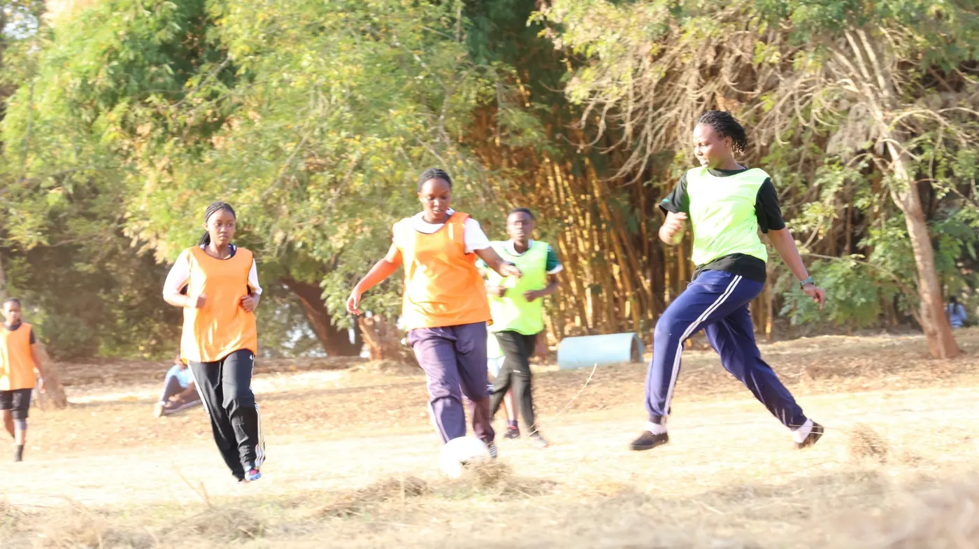 Football action at Pioneer Girls
