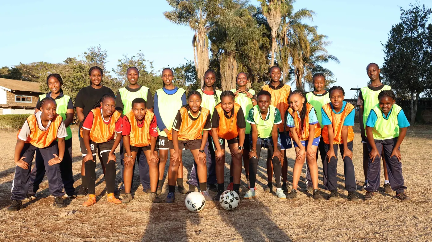Pioneer Girls students in the SD Huesca football programme